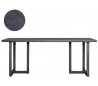 Industrielt spisebord 240 x 100 cm i akacietræ - Sort/Jerngrå