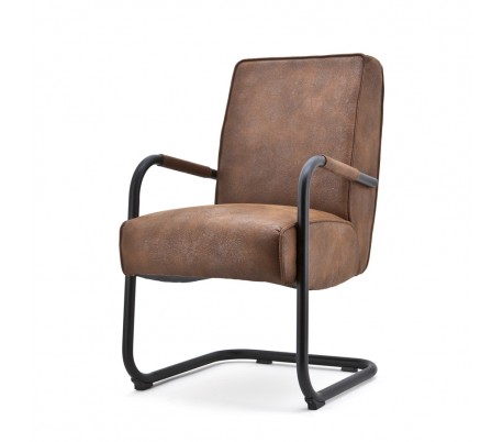 2 x Elburg spisebordsstole med armlæn H90 cm - Antracit