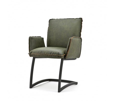 2 x Samuel spisebordsstole med armlæn H82 cm - Brun