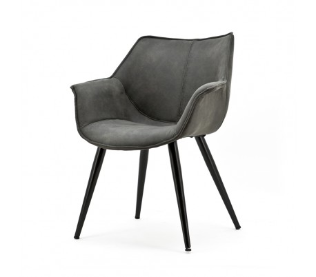 2 x Samuel spisebordsstole med armlæn H82 cm - Brun