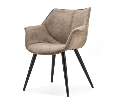 2 x Samuel spisebordsstole med armlæn H82 cm - Cognac