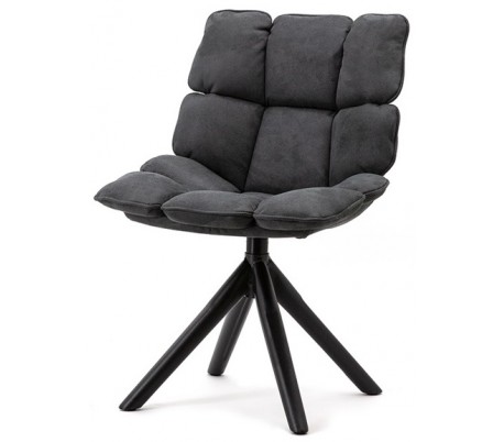 2 x Daan spisebordsstole i polyester H93 cm - Cognac