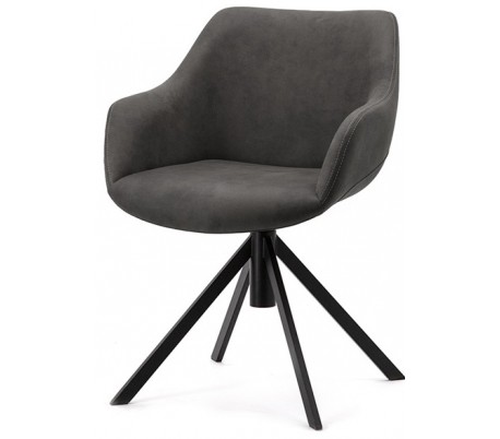 2 x Daan spisebordsstole i polyester H93 cm - Antracit