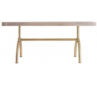 Rustikt spisebord i mangotræ og jern 160 x 90 cm - Brun/Guld 2