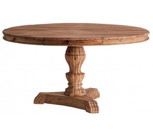 Rundt spisebord i mangotræ Ø145 x H76 cm - Natur 2