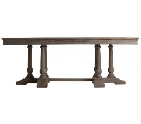 Rundt spisebord i mangotræ Ø145 x H76 cm - Natur