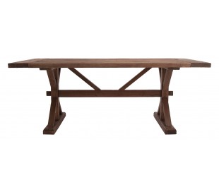 Rustikt spisebord i elmetræ 200 x 100 cm - Natur/Antik sort 2