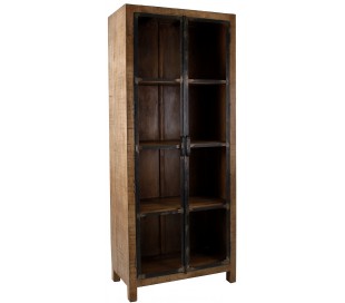 Rustikt skab i genanvendt fyrretræ H205 cm x B100 cm - Natur 2