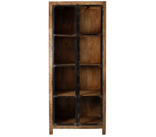 Rustikt skab i genanvendt fyrretræ H205 cm x B100 cm - Natur