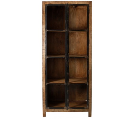 Rustikt skab i genanvendt fyrretræ H205 cm x B100 cm - Natur