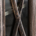 Rustikt skab i mangotræ og jern H210 cm x B90 cm - Natur/Antik sort