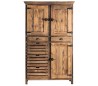 Rustikt skab i genanvendt fyrretræ H200 cm x B124 cm - Natur
