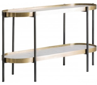 Rustikt skab i fyrretræ og jern H140 cm x B96 cm - Antik guld/Antik sort