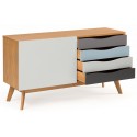Avon sideboard i retro design - Eg/Blå