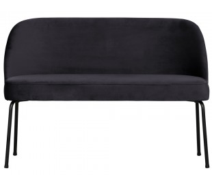 Sofabænk i velour H82,5 x B120 x D59 cm - Sennepsgul