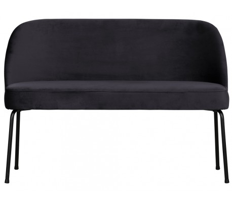 Sofabænk i velour H82,5 x B120 x D59 cm - Sennepsgul