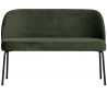 Sofabænk i velour H82,5 x B120 x D59 cm - Onyx