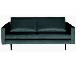 2,5-personers sofa i velour B190 cm - Sort