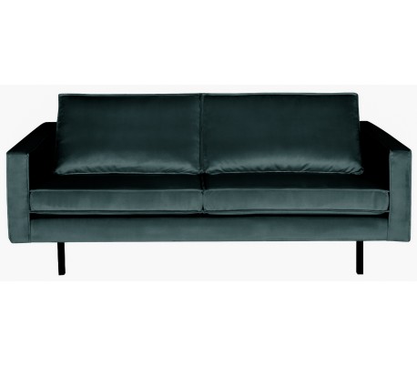 2,5-personers sofa i velour B190 cm - Sort
