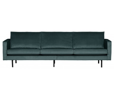 3-personers sofa i velour B277 cm - Sort