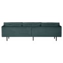 3-personers sofa i velour B277 cm - Sort