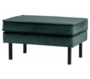 Skammel i velour 84 x 54 cm - Sort 2