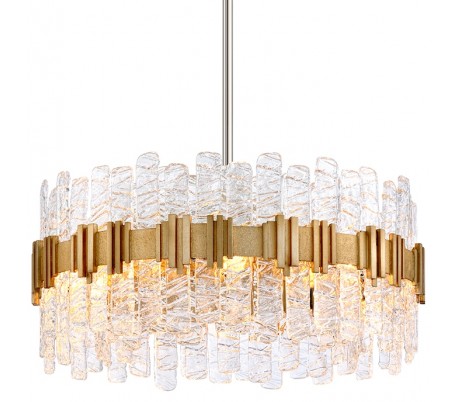 Pulse Lysekrone i jern Ø78 cm 12 x E14 - Guld