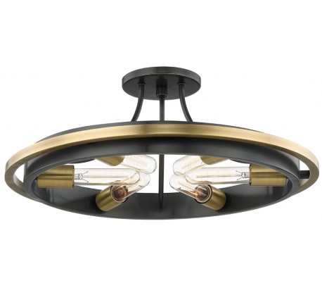 Magic Garden Lysekrone i jern og glas Ø86 cm 10 x G9 LED - Sort/Grå/Antik bronze