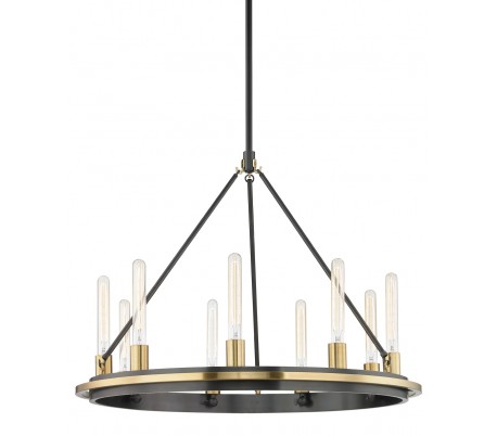 Chambers Lysekrone i stål Ø54 cm 6 x E27 - Sort/Antik bronze