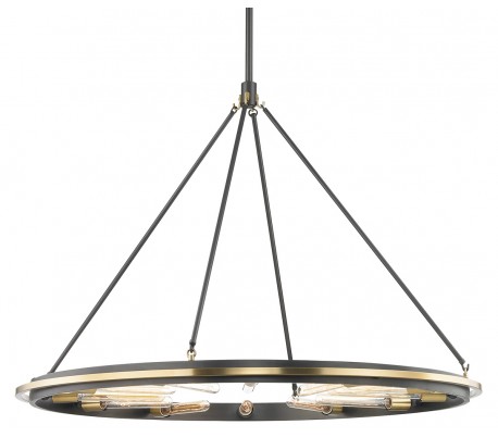 Chambers Lysekrone i stål Ø82 cm 9 x E27 - Sort/Antik bronze