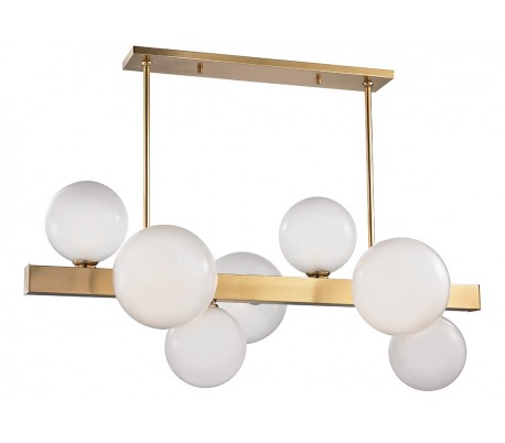 Coffey Loftlampe i messing og glas Ø41 cm 1 x E27 - Antik messing/Klar