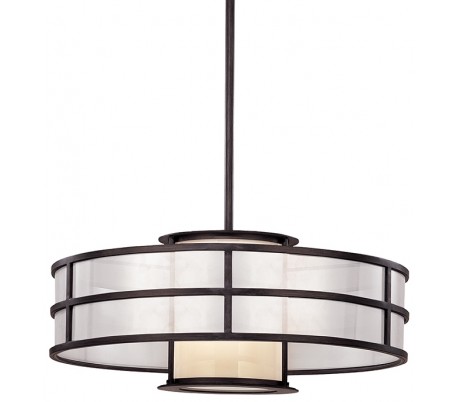 Coffey Loftlampe i messing og glas Ø41 cm 1 x E27 - Antik messing/Klar