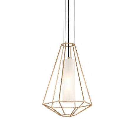 Odyssey Loftlampe i glas og jern Ø23 cm 1 x E27 - Smoked/Poleret nikkel