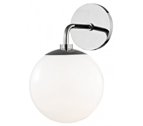 Stella Væglampe i messing og glas H29,2 cm 1 x E27 - Antik bronze/Hvid