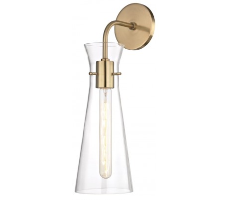 Chloe Væglampe i stål H51 cm 2 x E27 - Antik messing