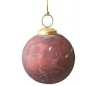 Julekugle i glas Ø7,5 cm - Antik bordeaux