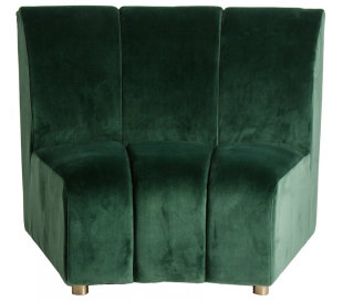 Moderne bænk i velour og mangotræ B130 cm - Sort/Mat pink