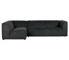 Moderne hjørnesofa med chaiselong 284 x 183 cm - Antracit