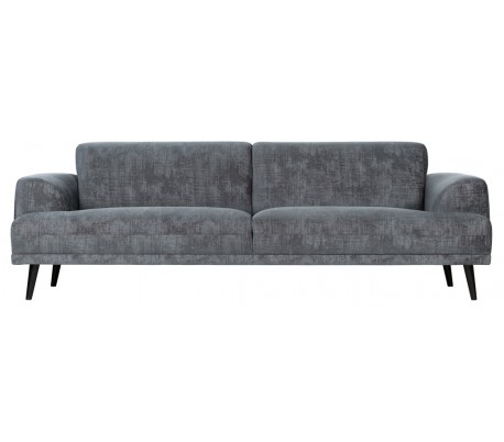Moderne 3-personers sofa i velour 234 x 93 cm - Champagne