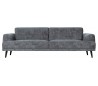 Moderne 3-personers sofa i velour 234 x 93 cm - Grå
