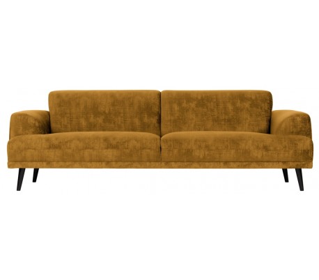 Moderne 3-personers sofa i velour 234 x 93 cm - Champagne