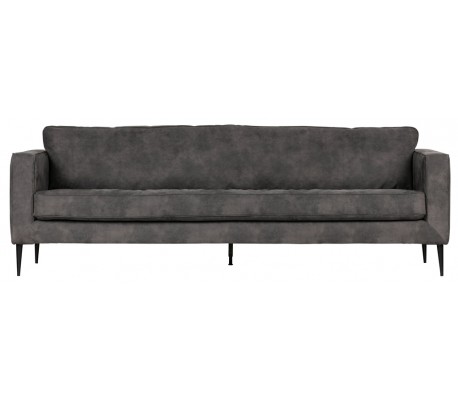 Moderne 3-personers sofa i velour 234 x 93 cm - Grå