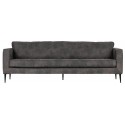 Moderne 3-personers sofa i velour 234 x 93 cm - Grå