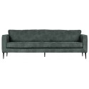 Moderne 3-personers sofa i ruskindslook 235 x 90 cm - Mørkegrå
