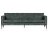 Moderne 3-personers sofa i ruskindslook 235 x 90 cm - Petrolium