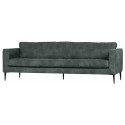 Moderne 3-personers sofa i ruskindslook 235 x 90 cm - Mørkegrå