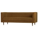 Moderne 3-personers sofa i velour 234 x 93 cm - Okker