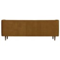 Moderne 3-personers sofa i velour 234 x 93 cm - Okker