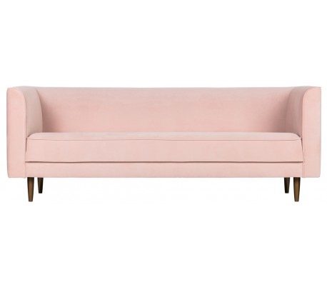 Moderne 3-personers sofa i velour 220 x 82 cm - Kanel