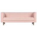 Moderne 3-personers sofa i velour 220 x 82 cm - Kanel